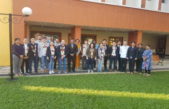 Portuguese students undergoing training at V. M. Salgaocar Institute of International Hospitality Education (VMSIIHE), Goa